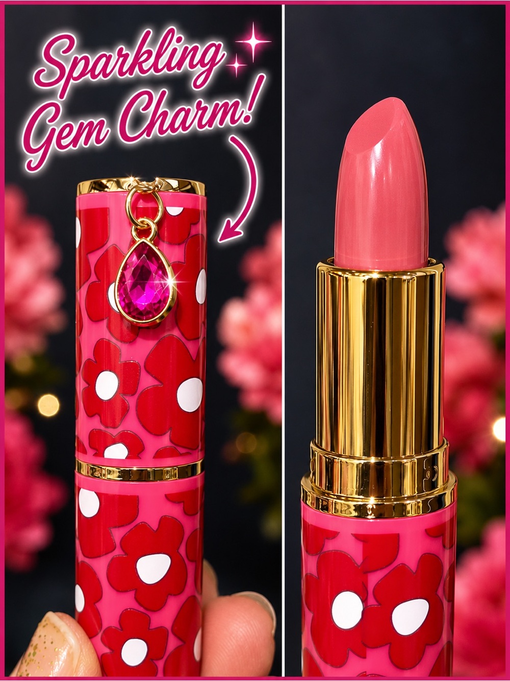 x + y = beauty Charm Lipstick – “Blush Bloom” 💗 New in Package